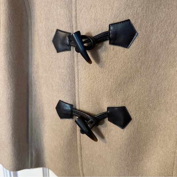 Talbots Jacket Camel Hair Blazer Toggle Closures Pockets Cropped Sz 12 - Picture 4 of 11